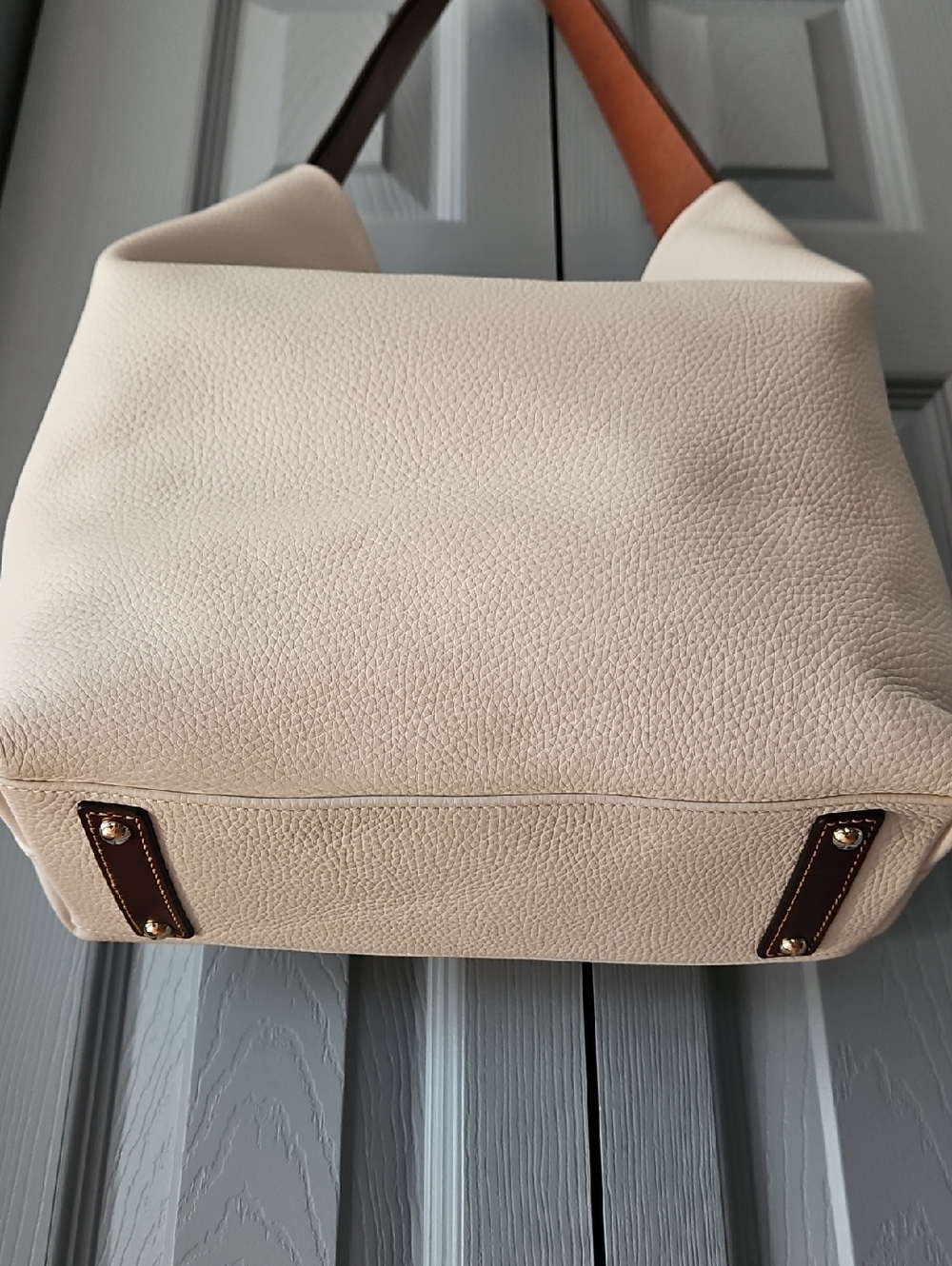 Dooney & Bourke Bone Pebble Leather Hobo Bag - Picture 5 of 16